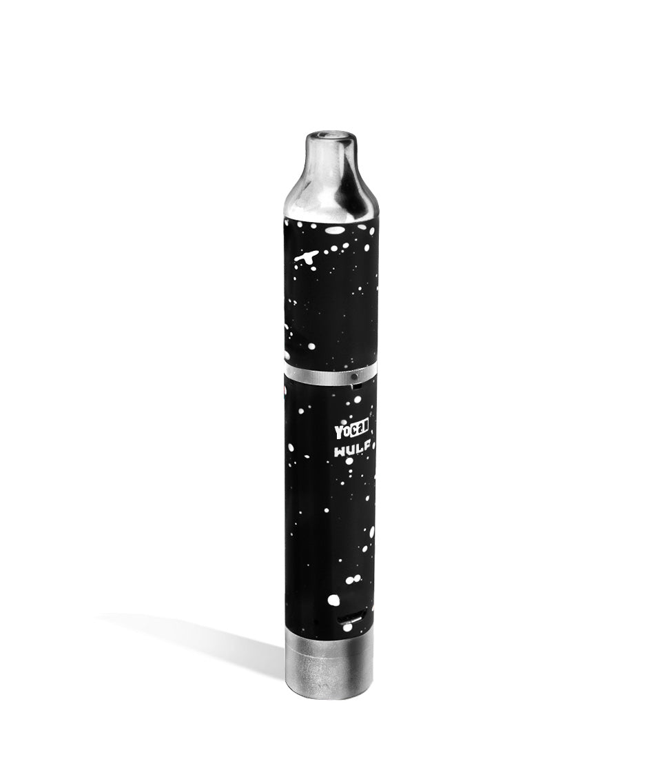 Black White Spatter back view Wulf Mods Evolve Plus Concentrate Vaporizer on white background