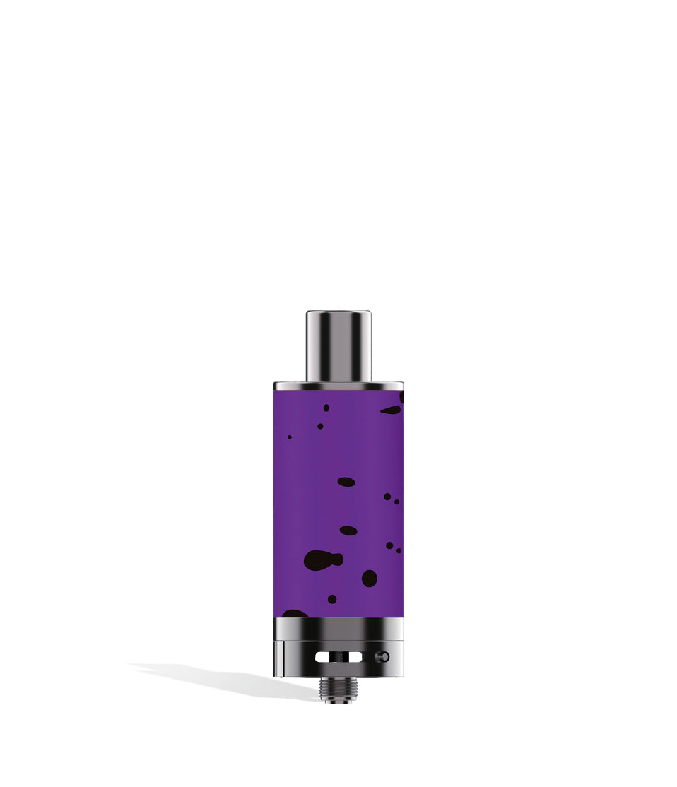 Purple Black Spatter Wulf Mods Evolve Plus XL Duo Dry Atomizer on white background