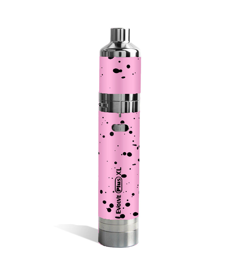 Pink Black Spatter Wulf Mods Evolve Plus XL Concentrate Vaporizer on white background