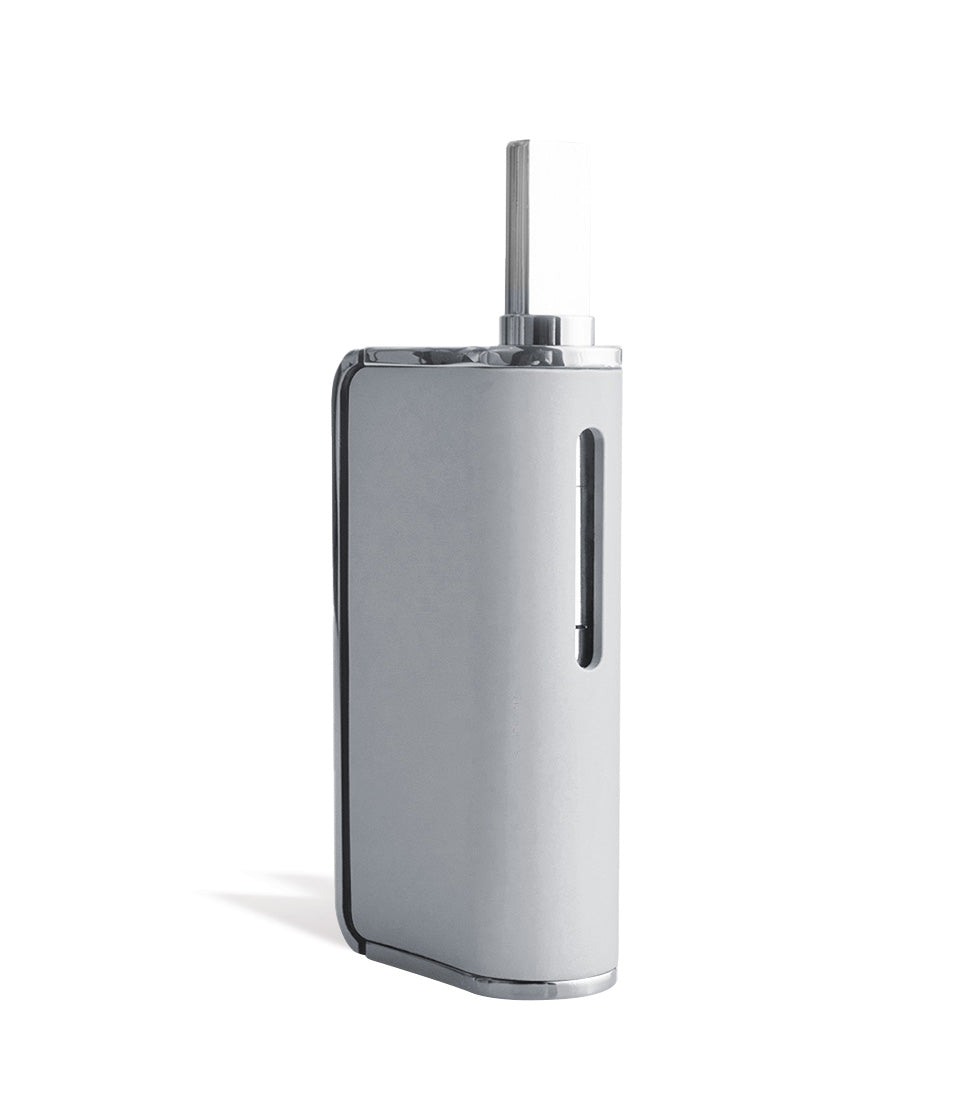 Silver back view Wulf Mods Duo 2 in 1 Cartridge Vaporizer on white background